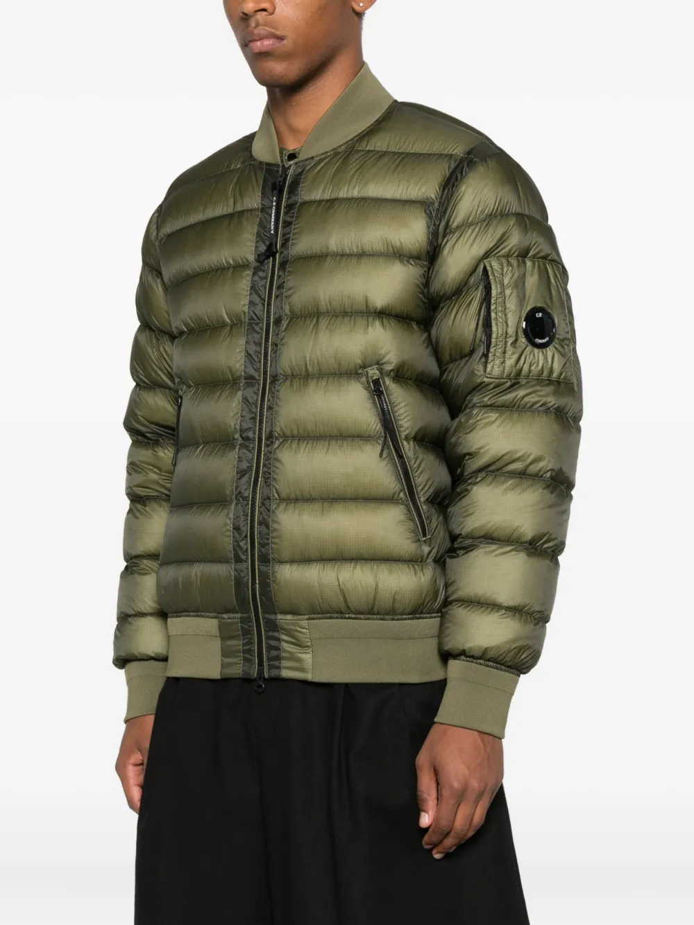 C.P. Company D.D. Shell padded bomber jacket Groen