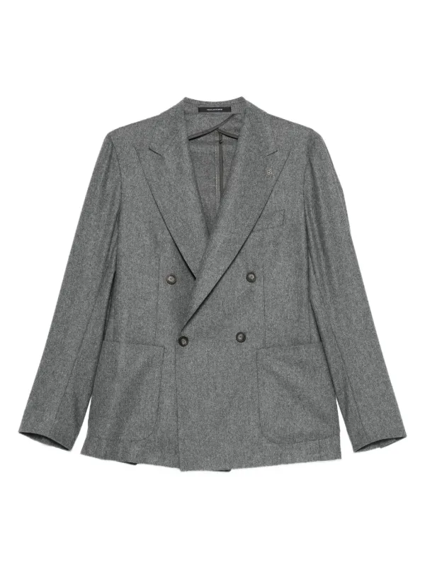 <美品>TAGLIATORE グレー リネン コットン ダブル スーツ 50 Tagliatore ダブルスーツ | グレー | FARFETCH JP