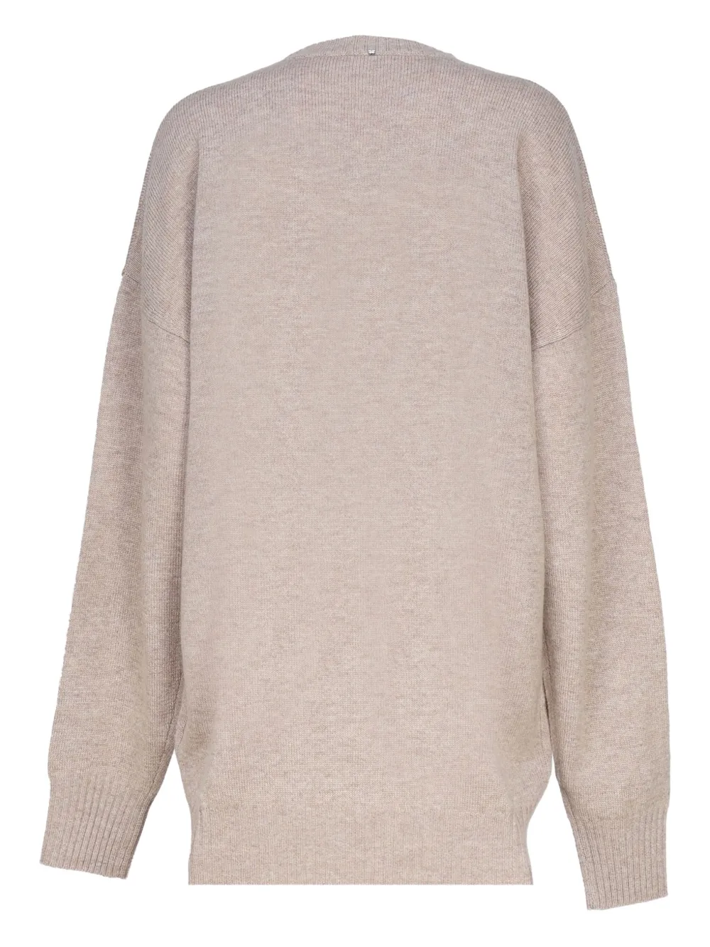 Sportmax heart-graphic knit dress Beige