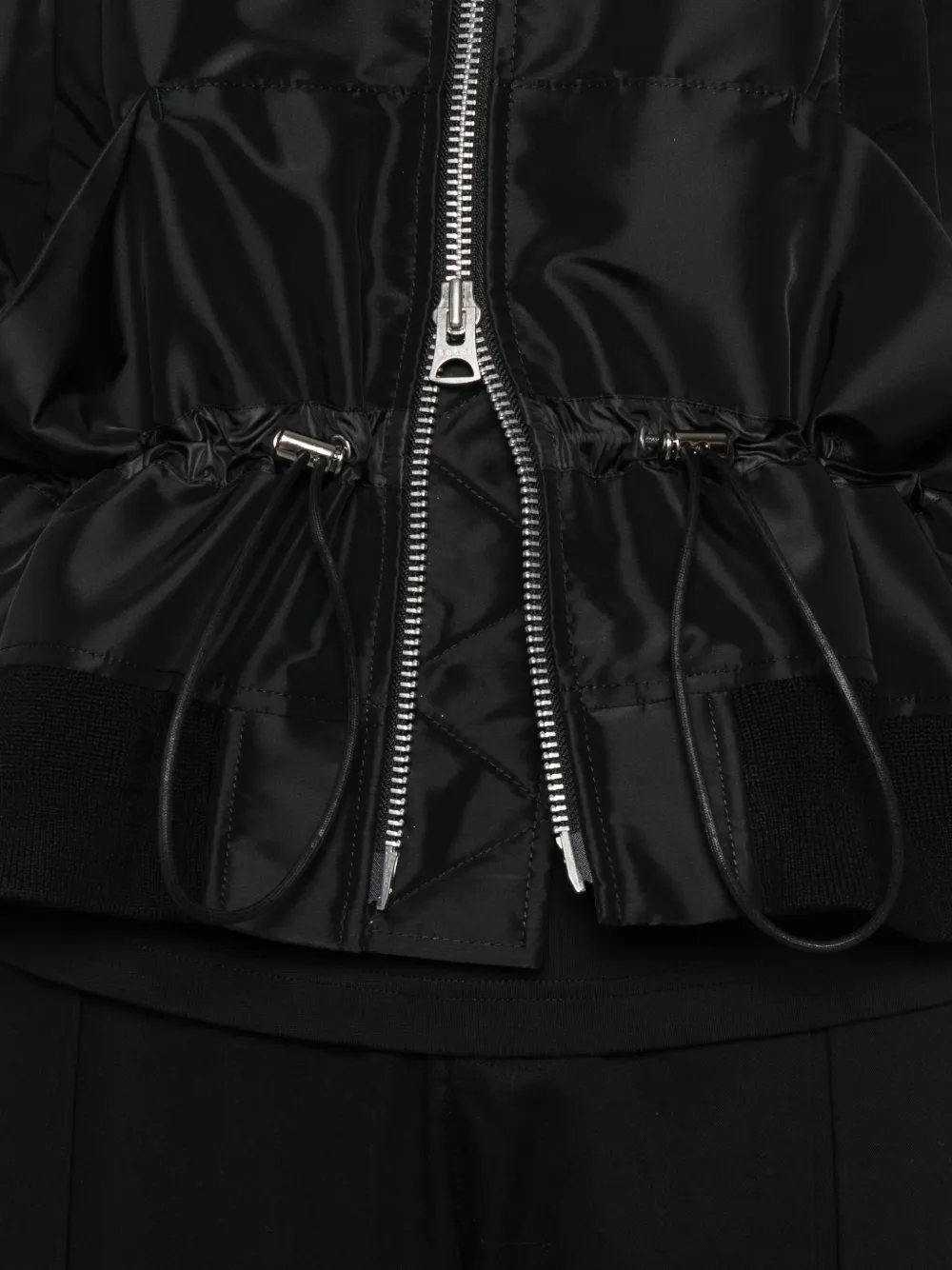sacai Bomberjack met rits Zwart