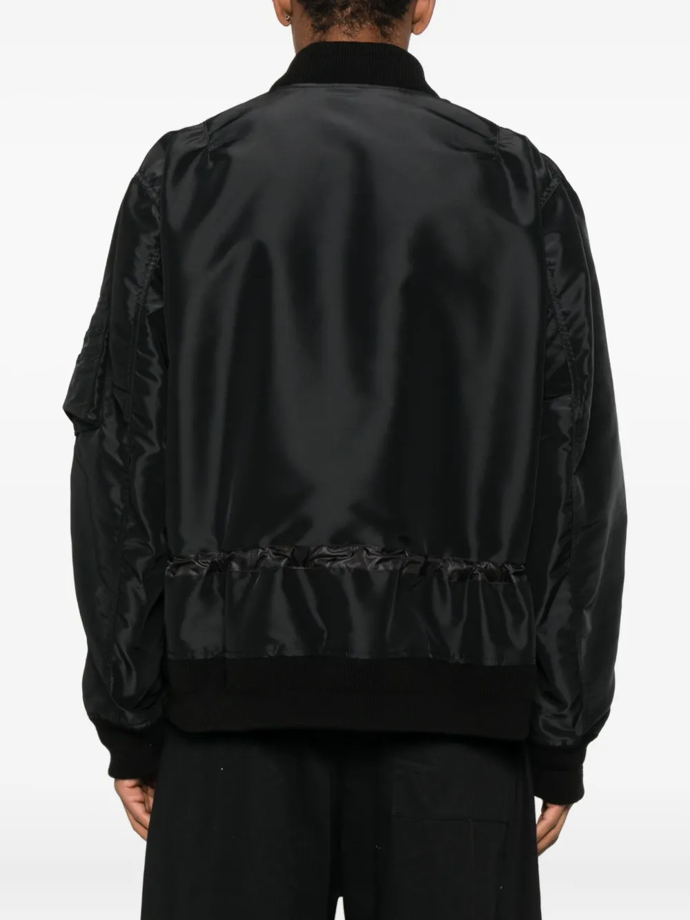 sacai Bomberjack met rits Zwart