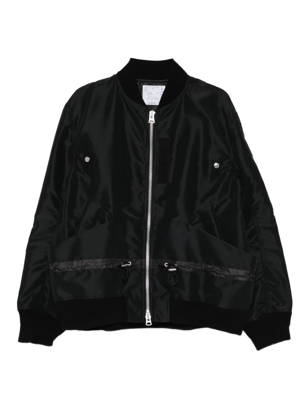 Sacai zip-up bomber jacket Zwart