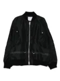 sacai zip-up bomber jacket - Black