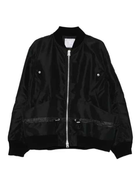 sacai zip-up bomber jacket