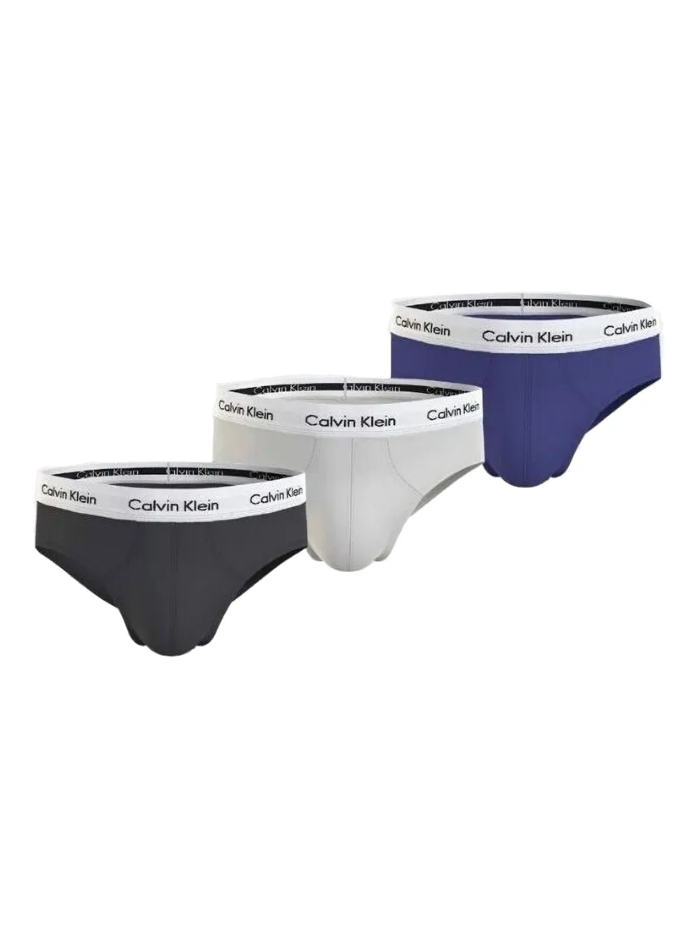 Calvin Klein cotton-stretch briefs (pack of three) Blauw