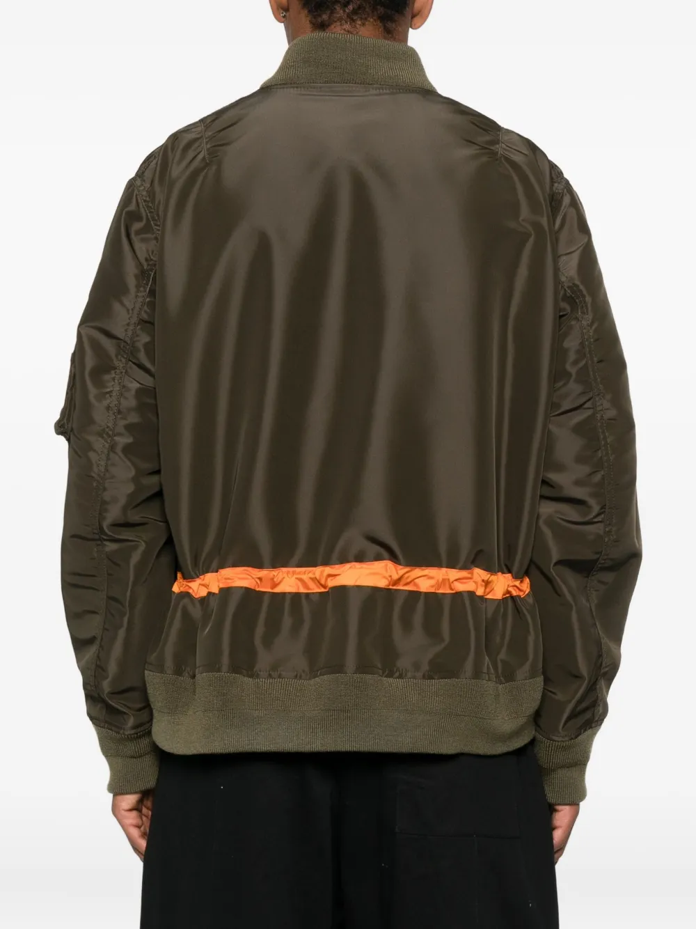 sacai Bomberjack met trekkoordtaille Groen