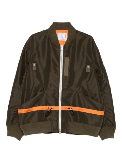 sacai drawstring-waist bomber jacket