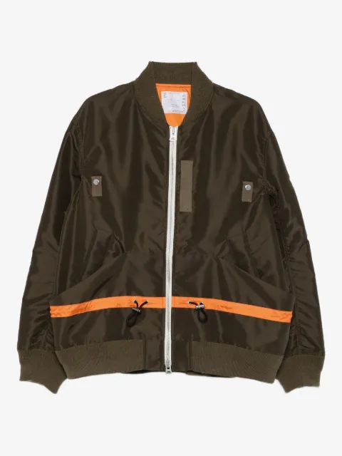 sacai drawstring-waist bomber jacket