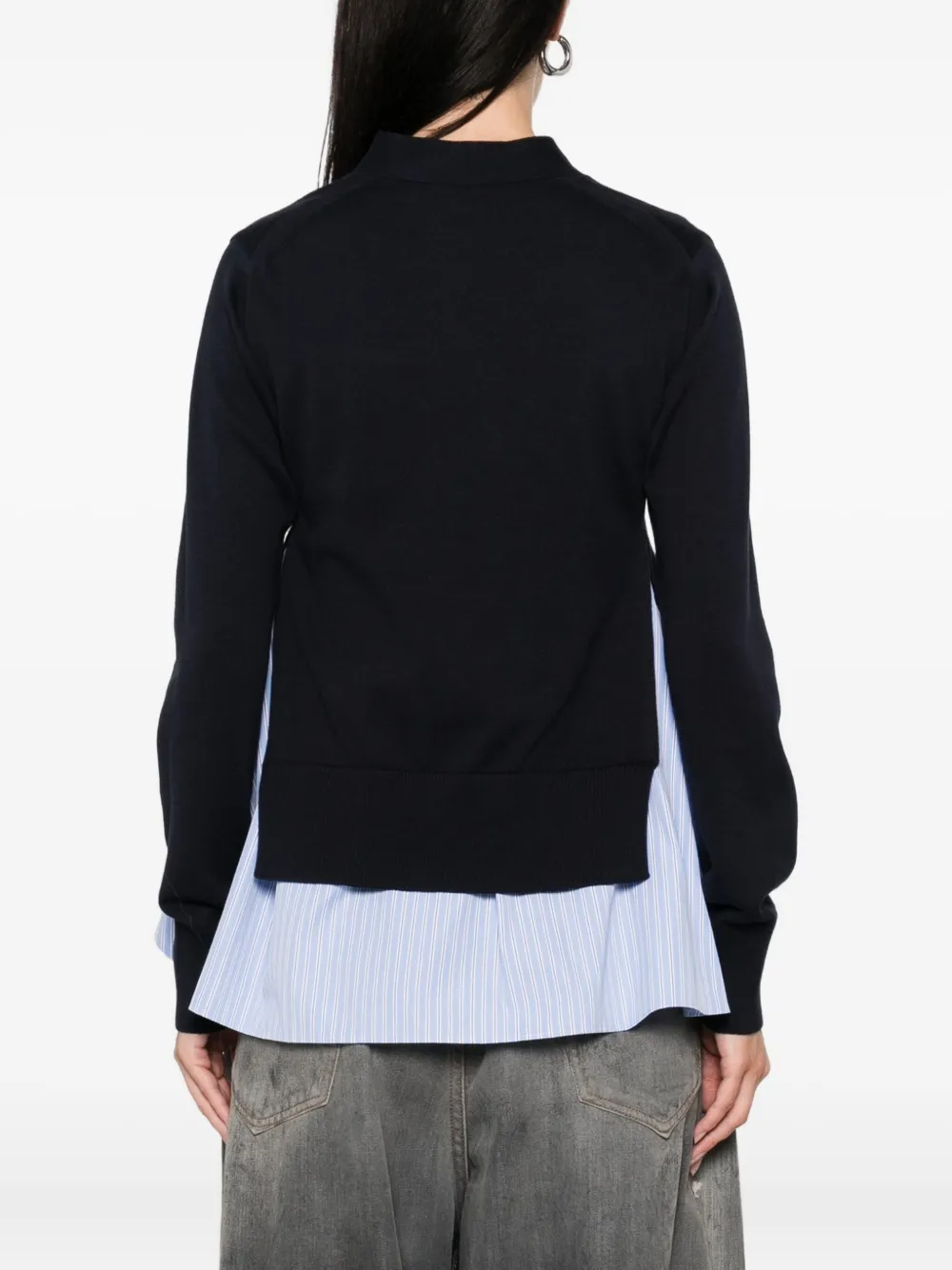 sacai Gelaagd vest met knopen Blauw