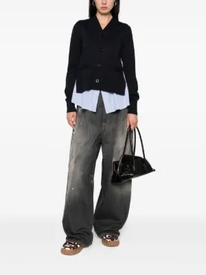 【sacai】　6778 レイヤーエフェクト　カーディガンコート sacai ウィメンズ カーディガン通販 - FARFETCH