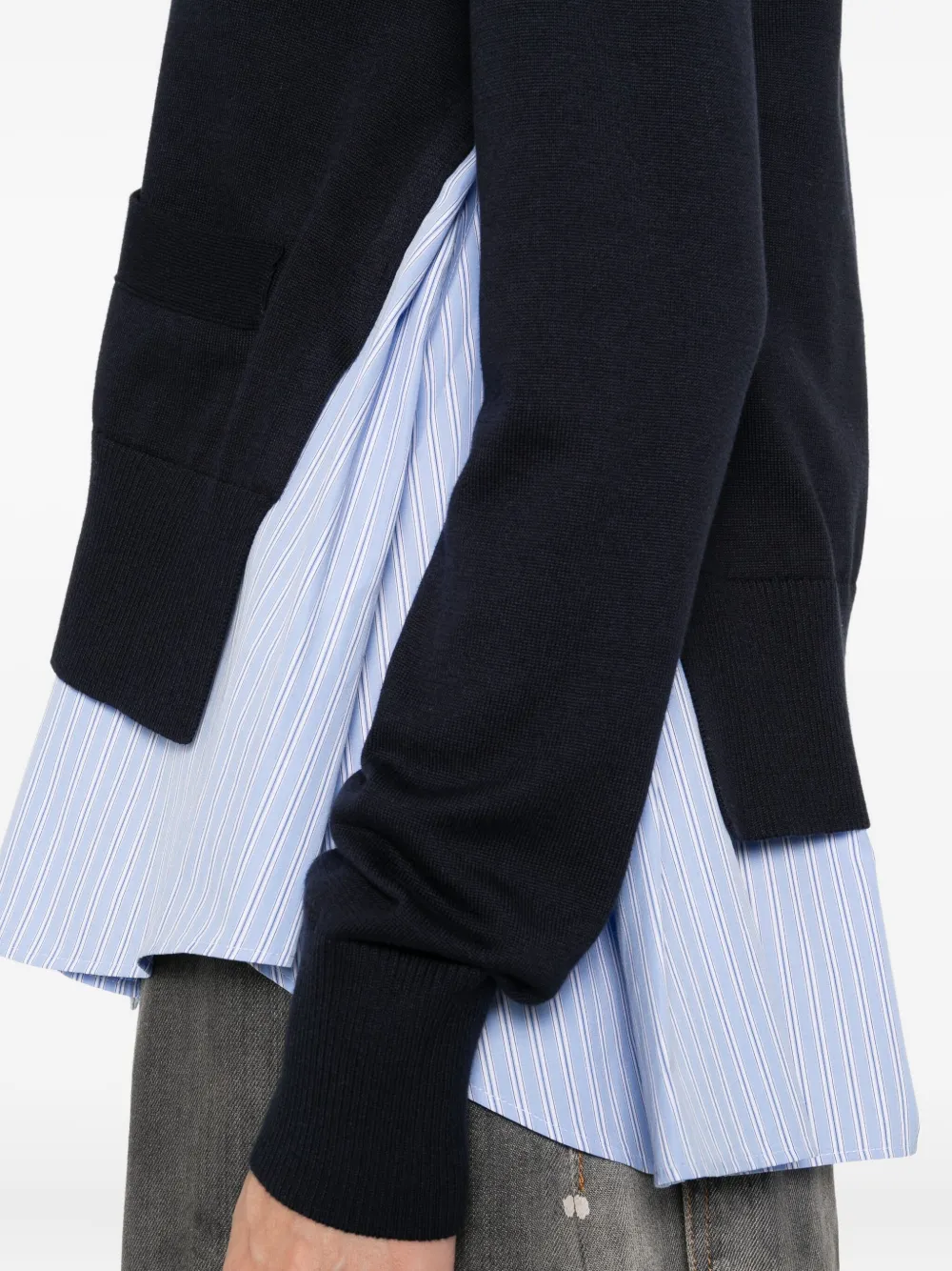 sacai Gelaagd vest met knopen Blauw