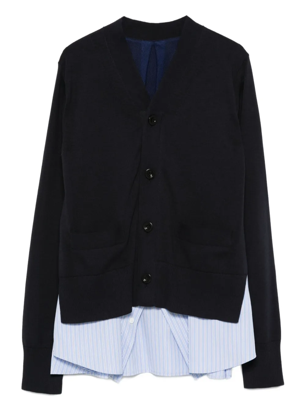 Sacai Gelaagd vest met knopen Blauw