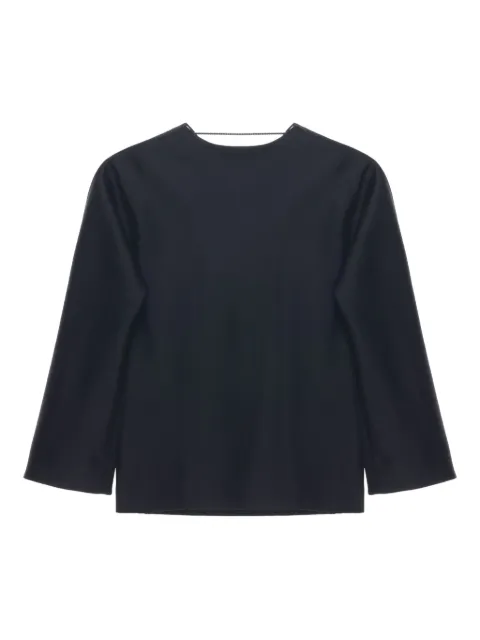 Carven cowl-back wide-sleeve blouse