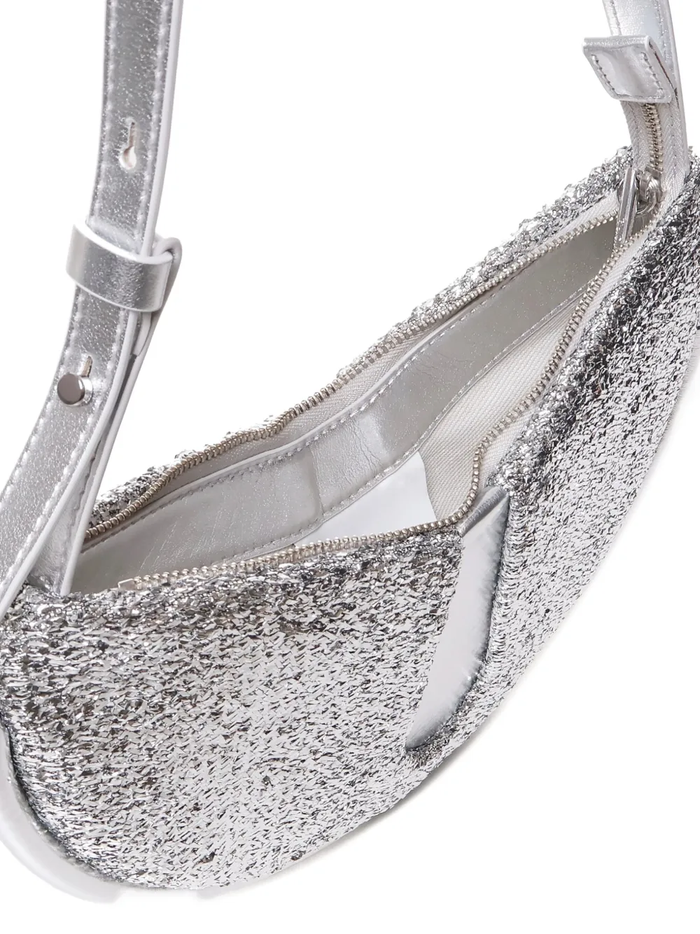 Themoirè Ebe glittered shoulder bag Grijs