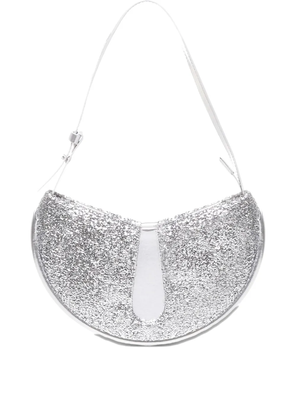 Themoirè Ebe glittered shoulder bag Grijs