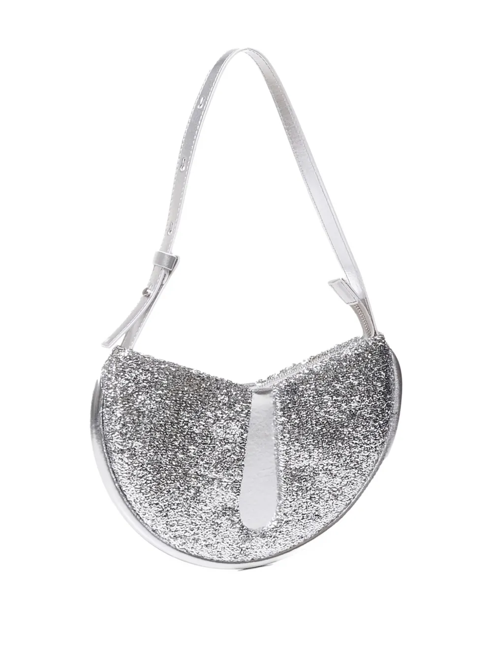 Themoirè Ebe glittered shoulder bag Grijs