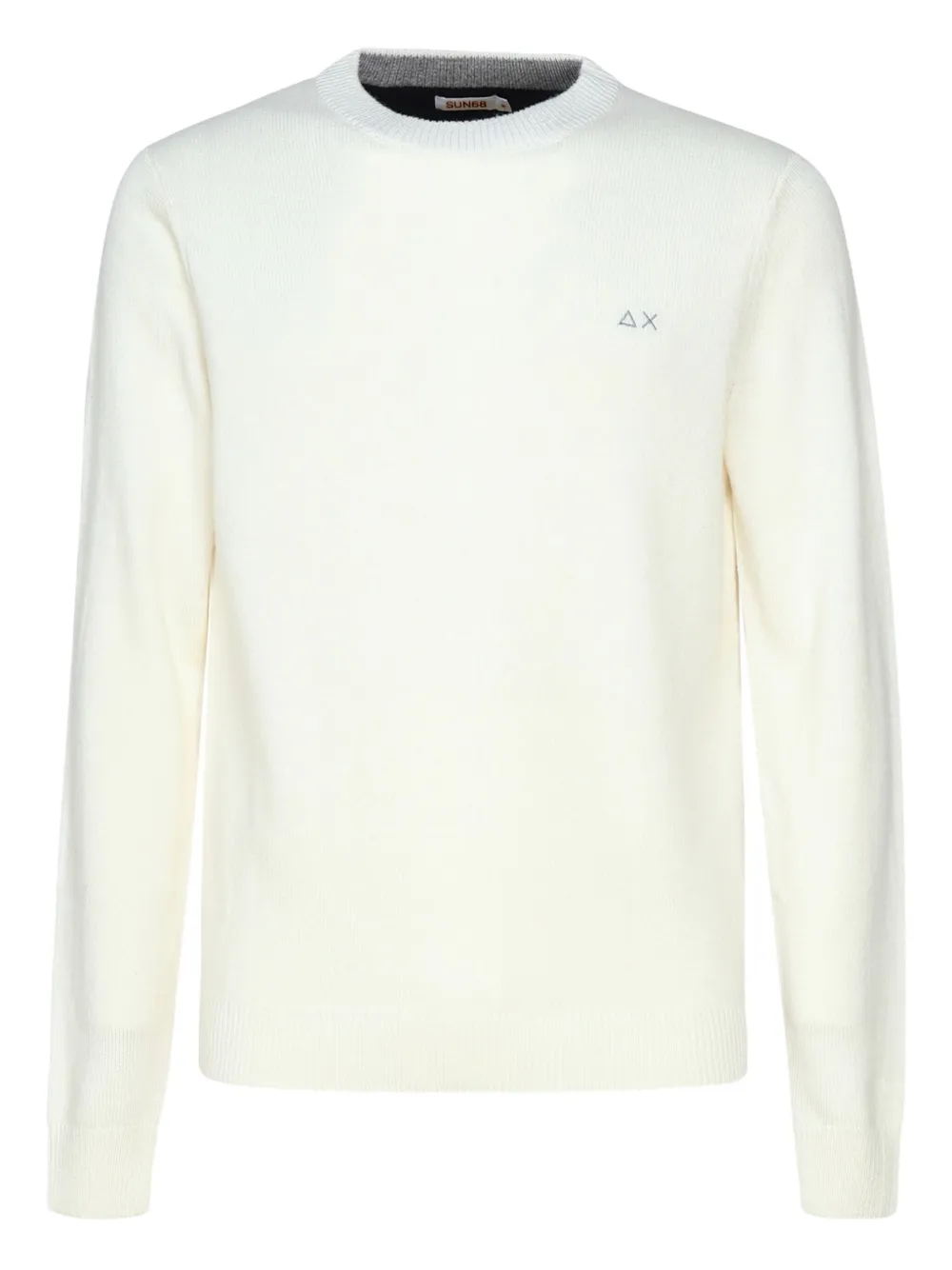 Sun68 embroidered-logo sweater Wit