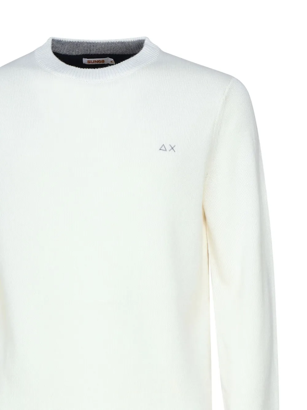 Sun68 embroidered-logo sweater Wit