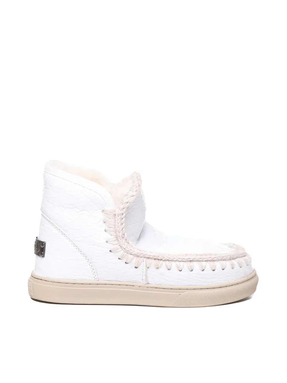 Mou Eskimo 15.5 crochet-detail boots White