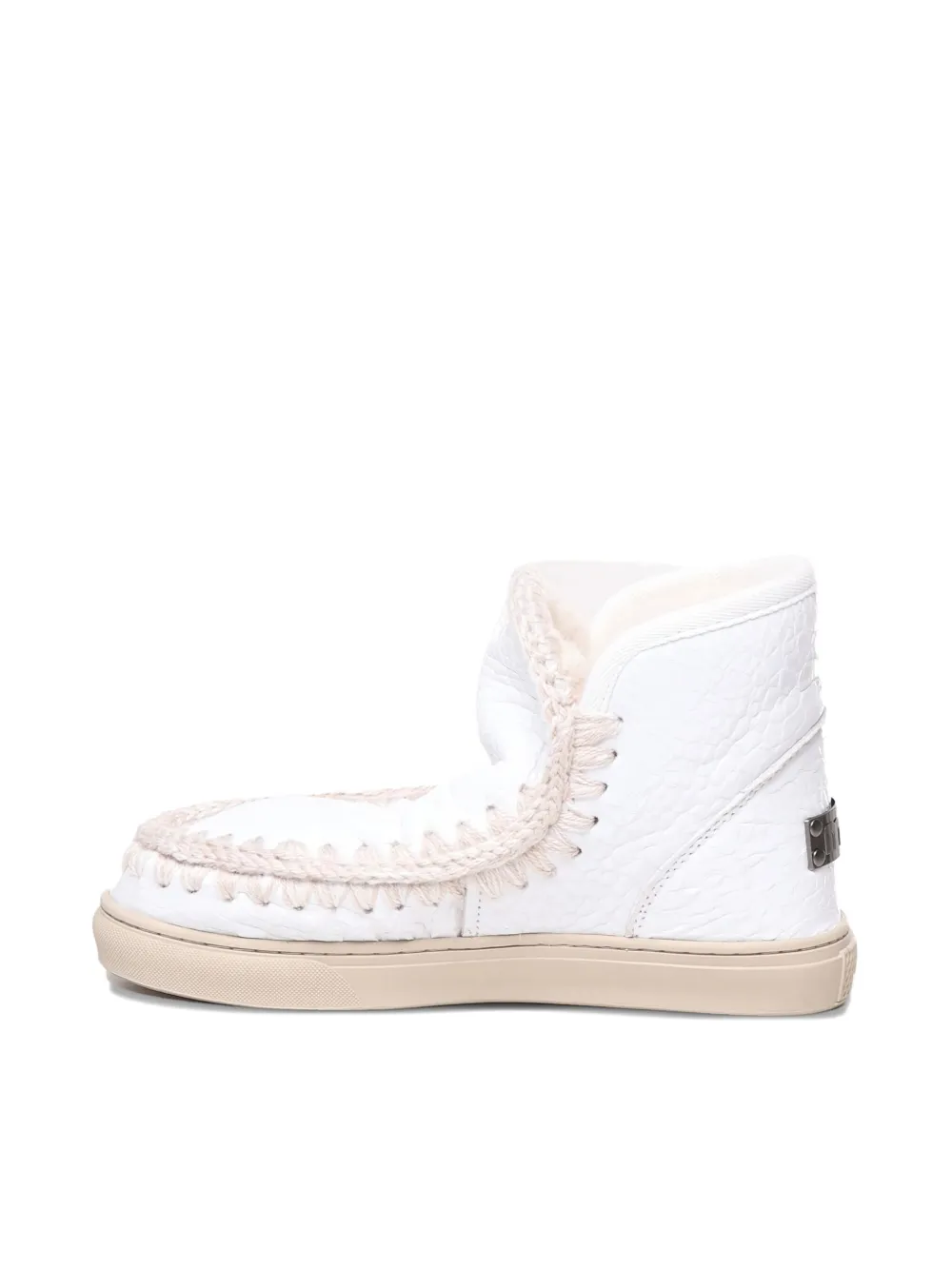 Mou Eskimo 15.5 crochet-detail boots White