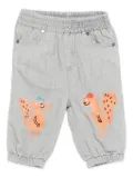 Stella McCartney Kids squirrel-print elasticated-waist trousers - Grey