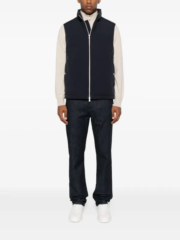 Brunello Cucinelli ジップアップ ベスト | ブルー | FARFETCH JP