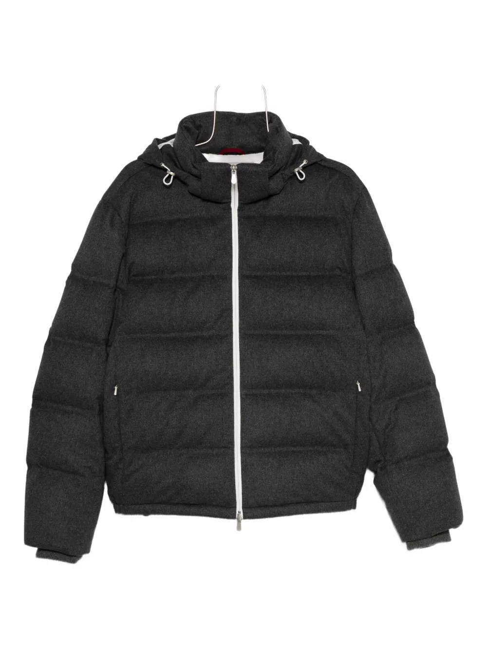 Brunello Cucinelli hooded quilted padded jacket Grijs