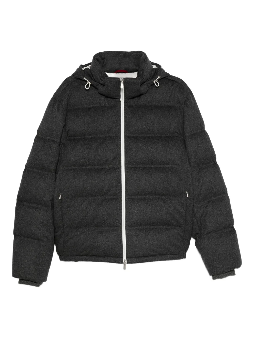 Brunello Cucinelli hooded quilted padded jacket Grijs