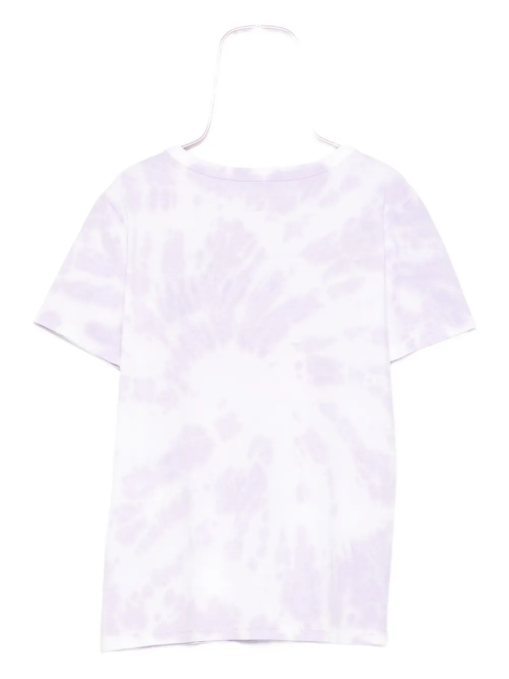 Stella McCartney Kids T-shirt met tie-dye hartenprint Paars
