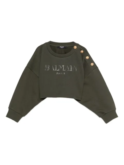Balmain Kids Oberteil mit Logo-Print
