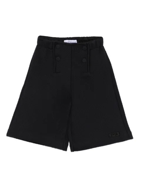 Emporio Armani Kids textured button-fastening trousers