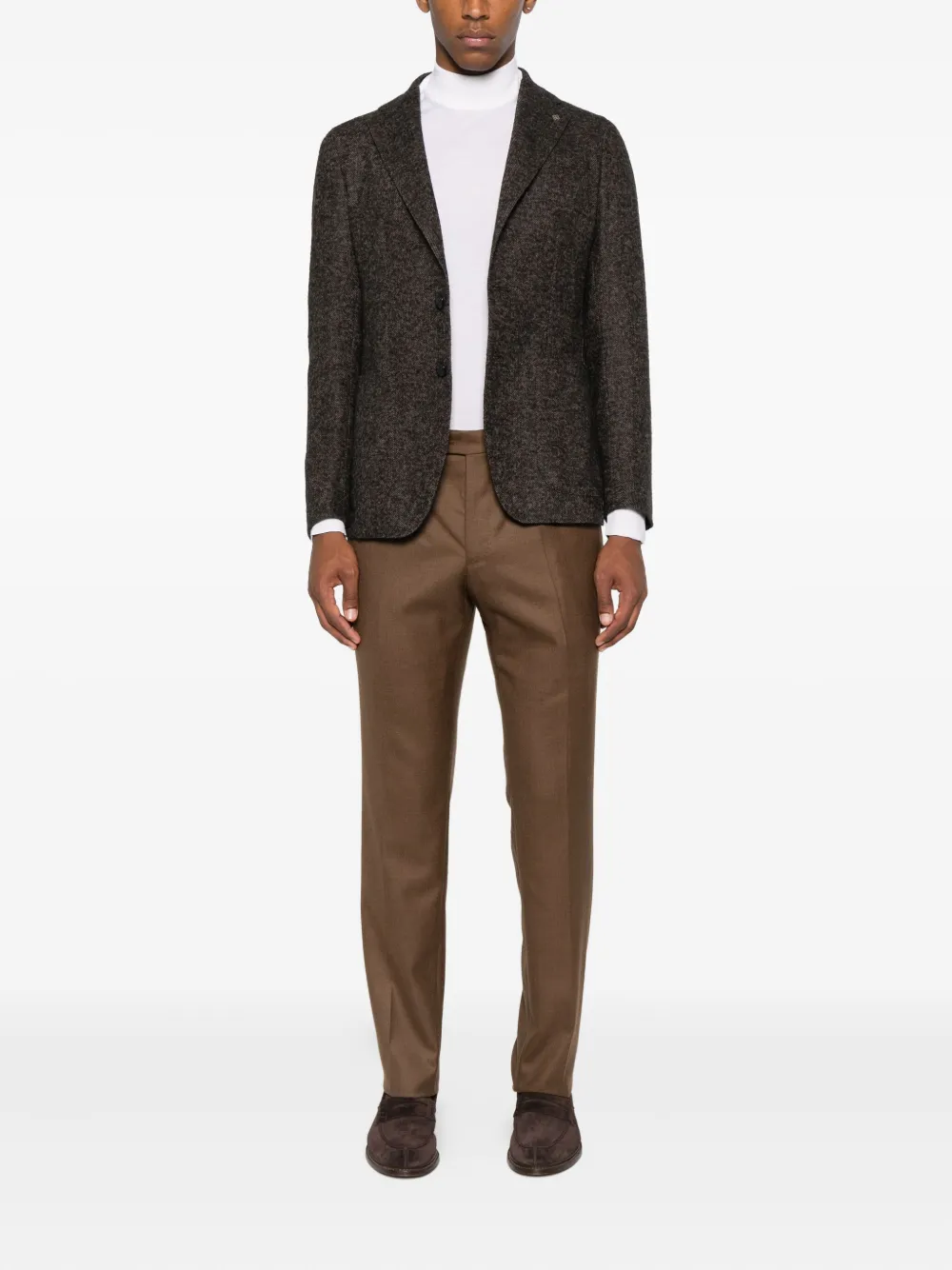 Tagliatore Blazer met visgraatpatroon Bruin