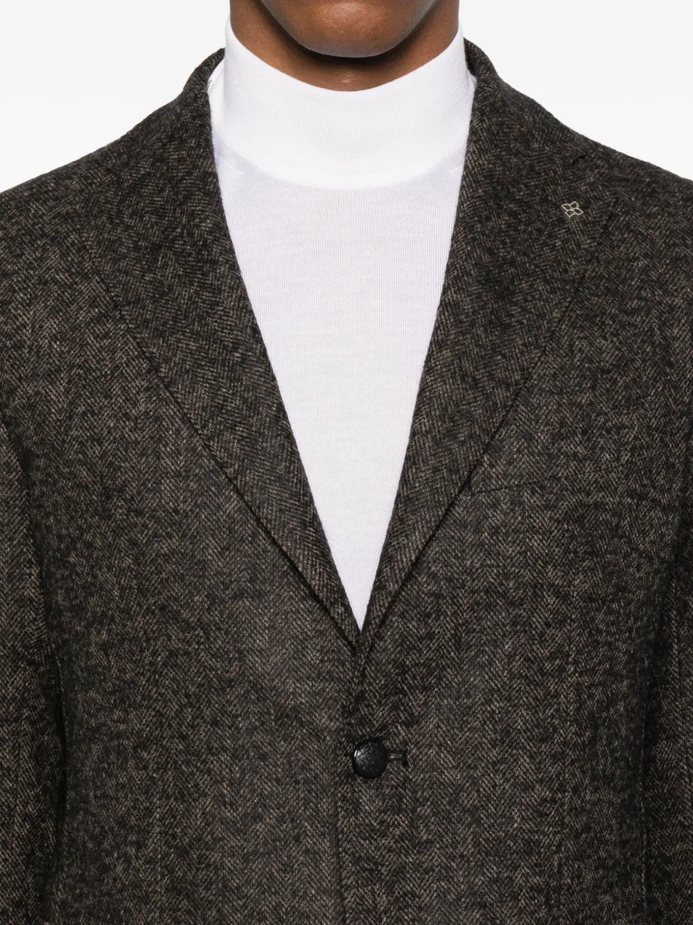 Tagliatore Blazer met visgraatpatroon Bruin