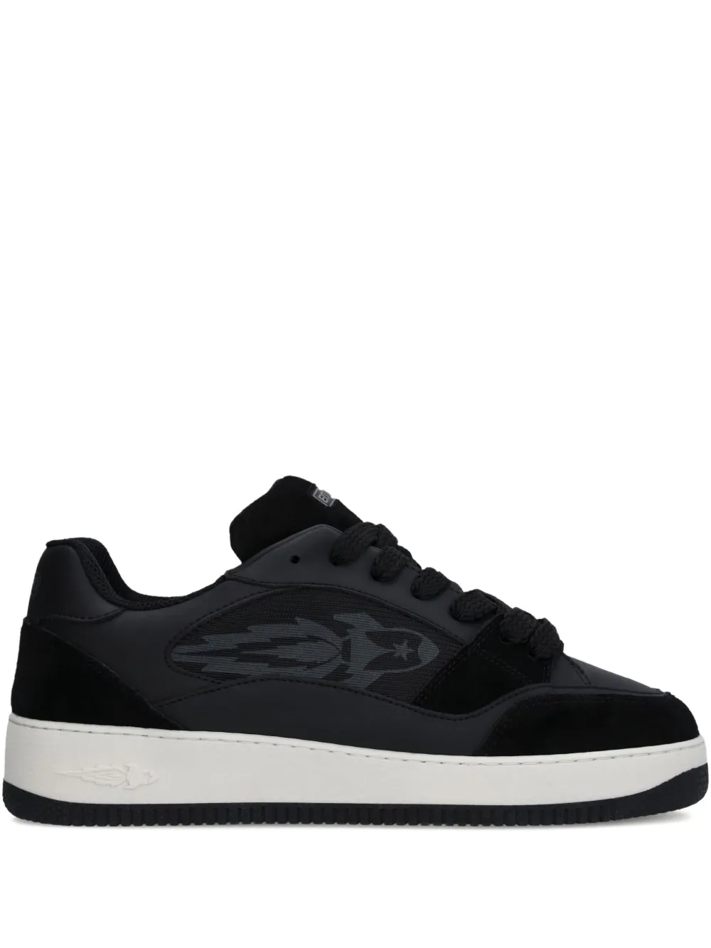 Enterprise Japan Bold Rocket flame-detail low sneakers Black