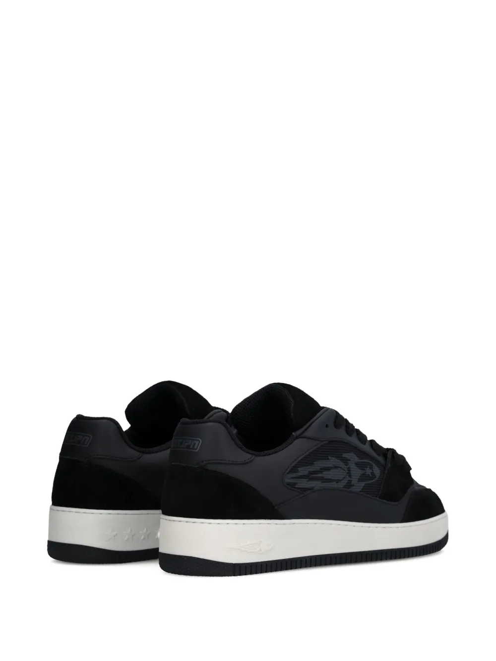 Enterprise Japan Bold Rocket flame-detail low sneakers Black
