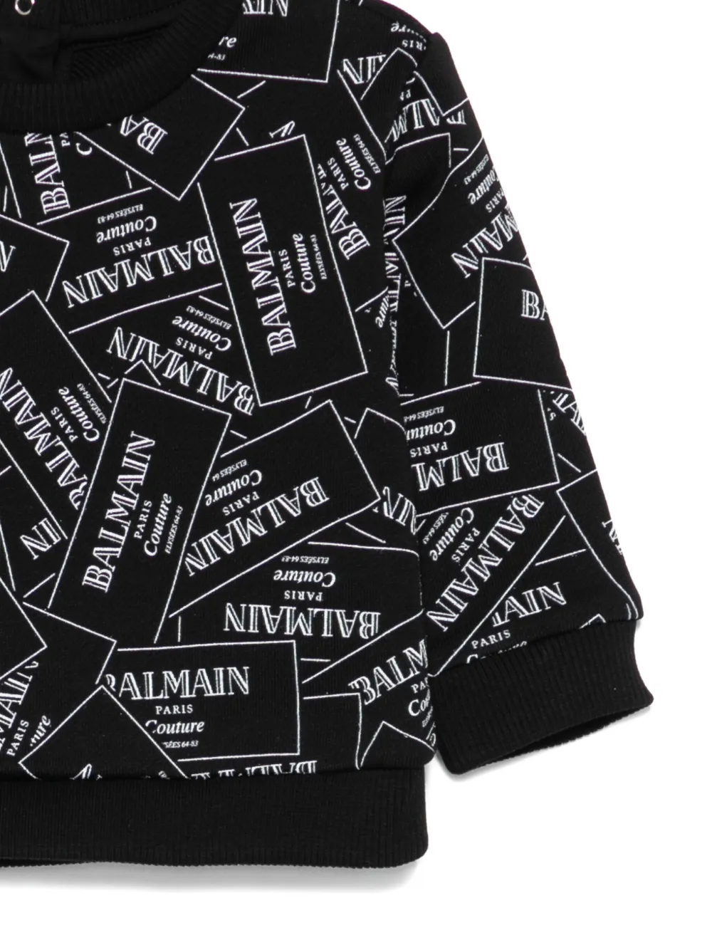 Balmain Kids Sweater met logoprint Zwart