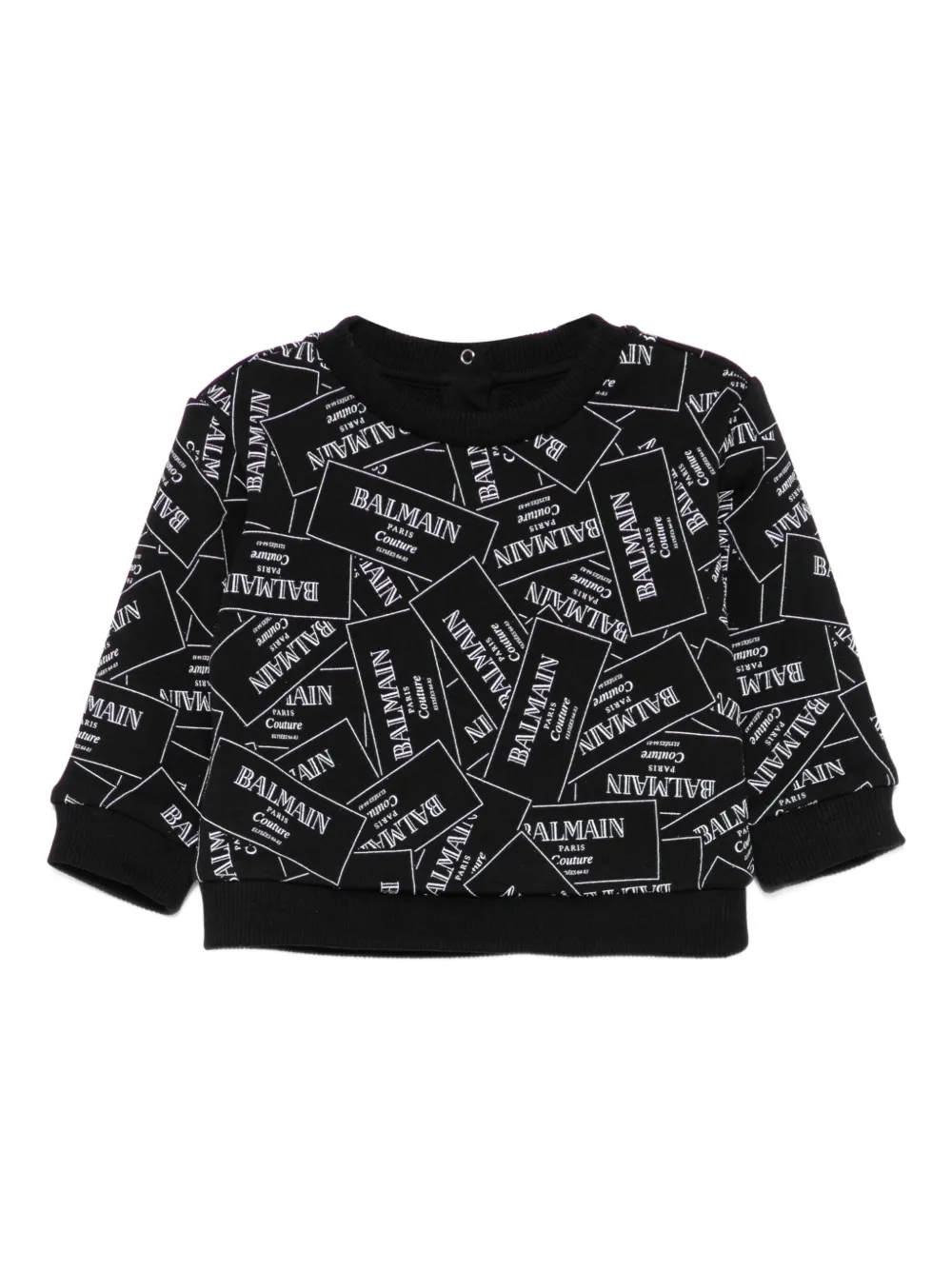 Balmain Kids Sweater met logoprint Zwart