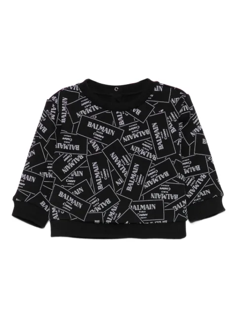Balmain Kids logo-print sweatshirt