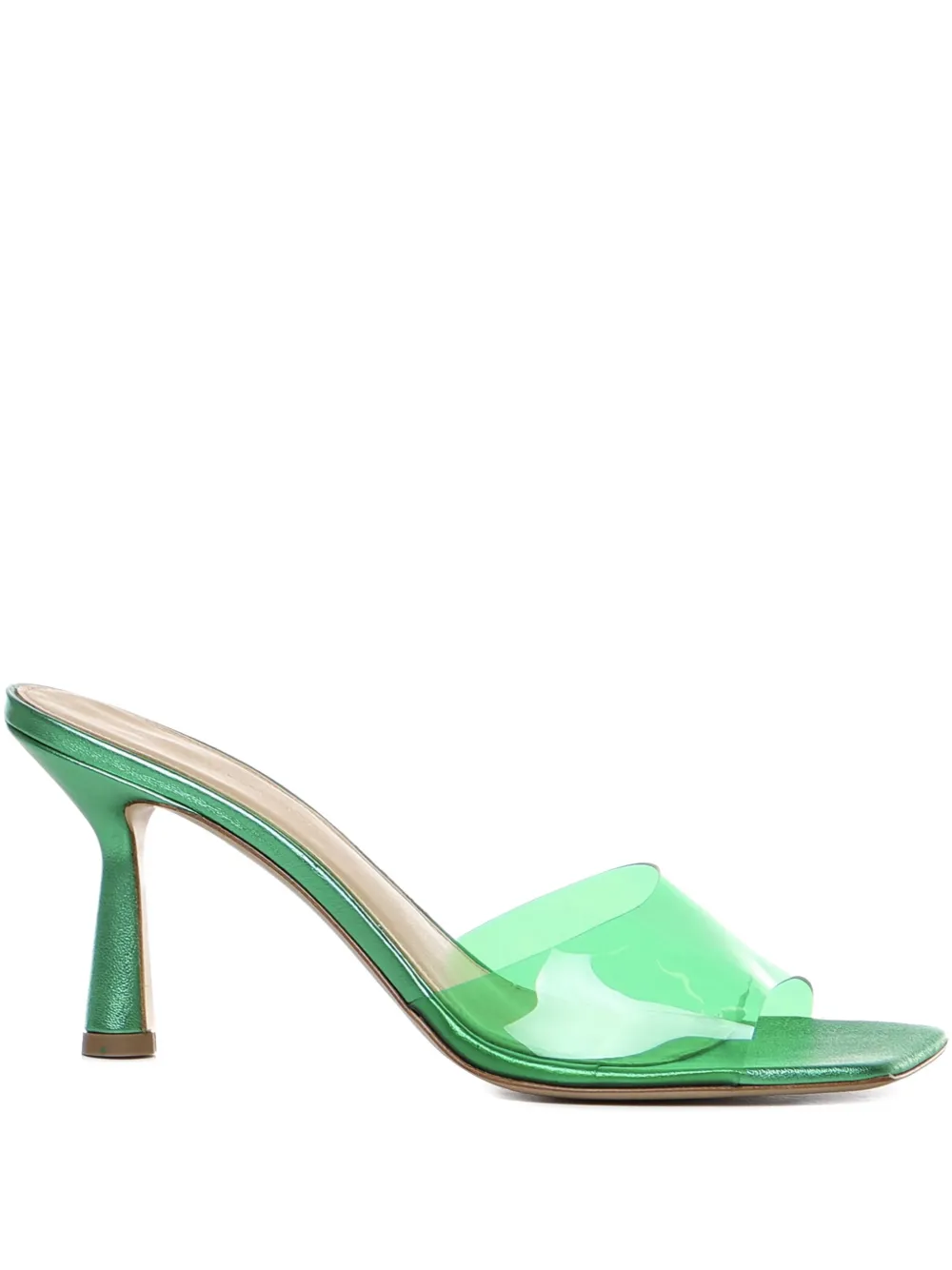 Giuliano Galiano 70mm transparent-strap sandals Green