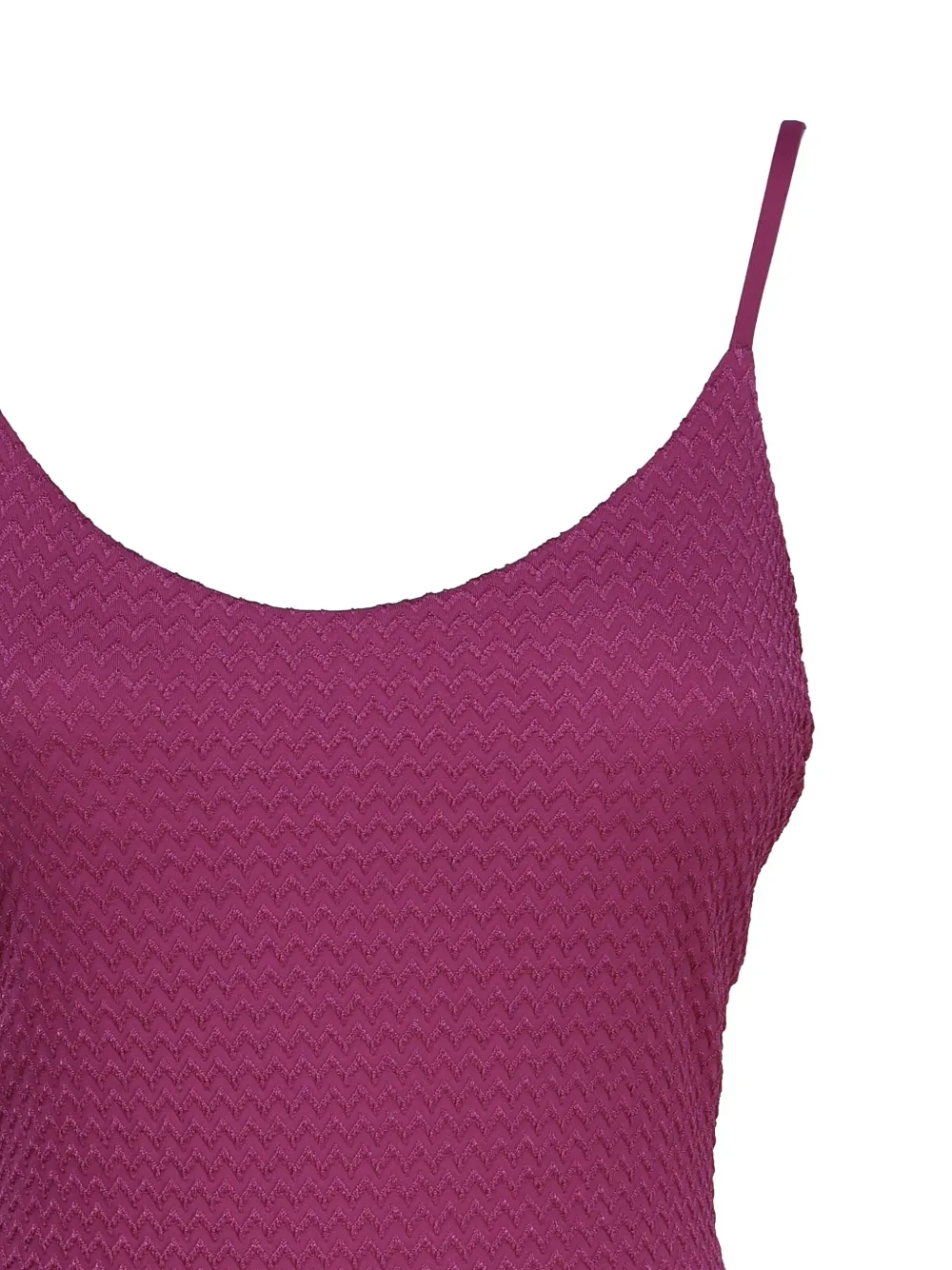 Fisico textured deep-back swimsuit Roze