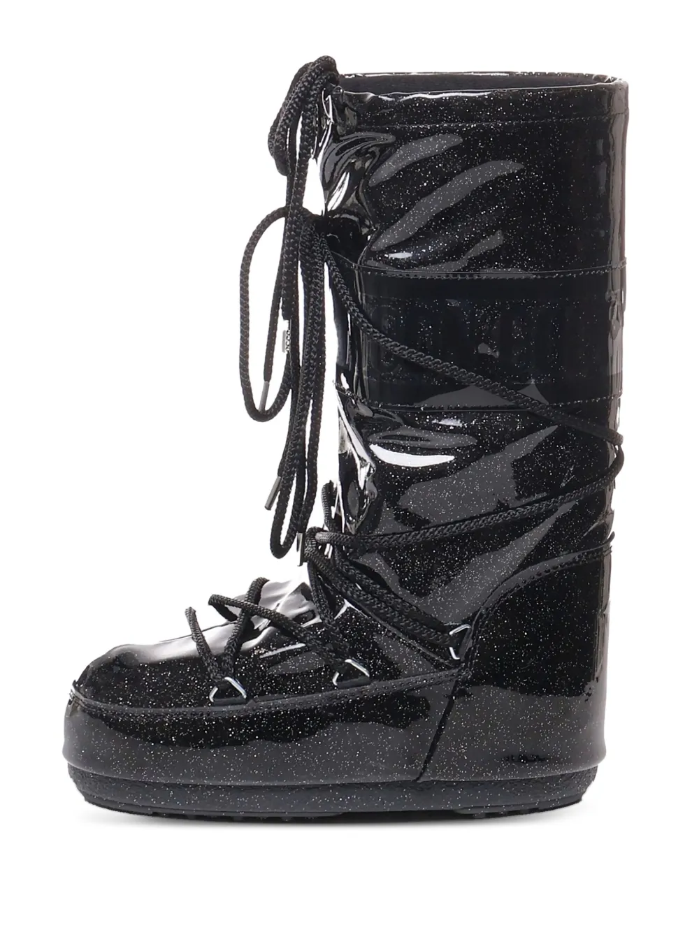 Moon Boot Icon veterlaarzen met glitter Zwart