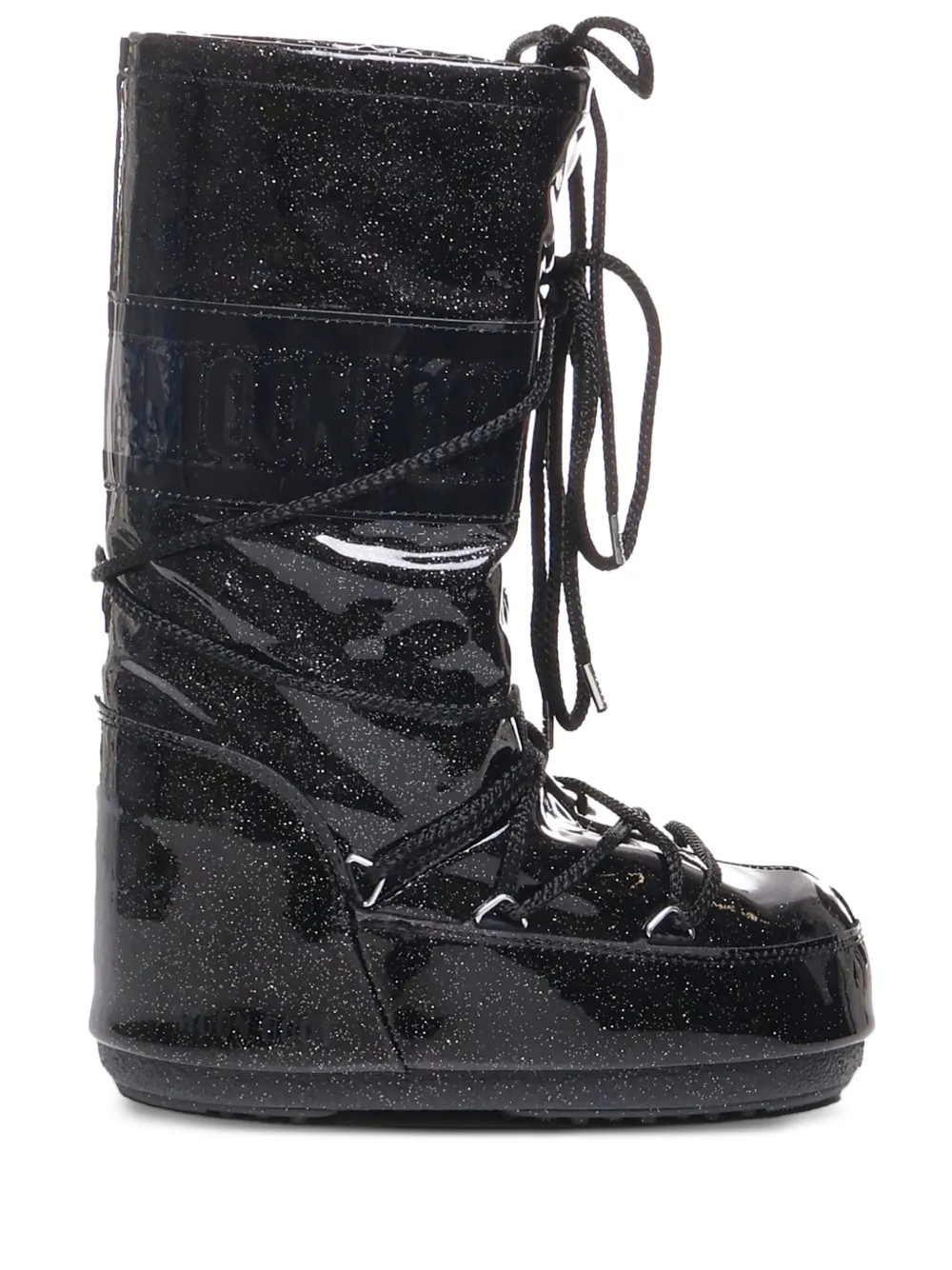 Moon Boot Icon glitter lace-up boots Black