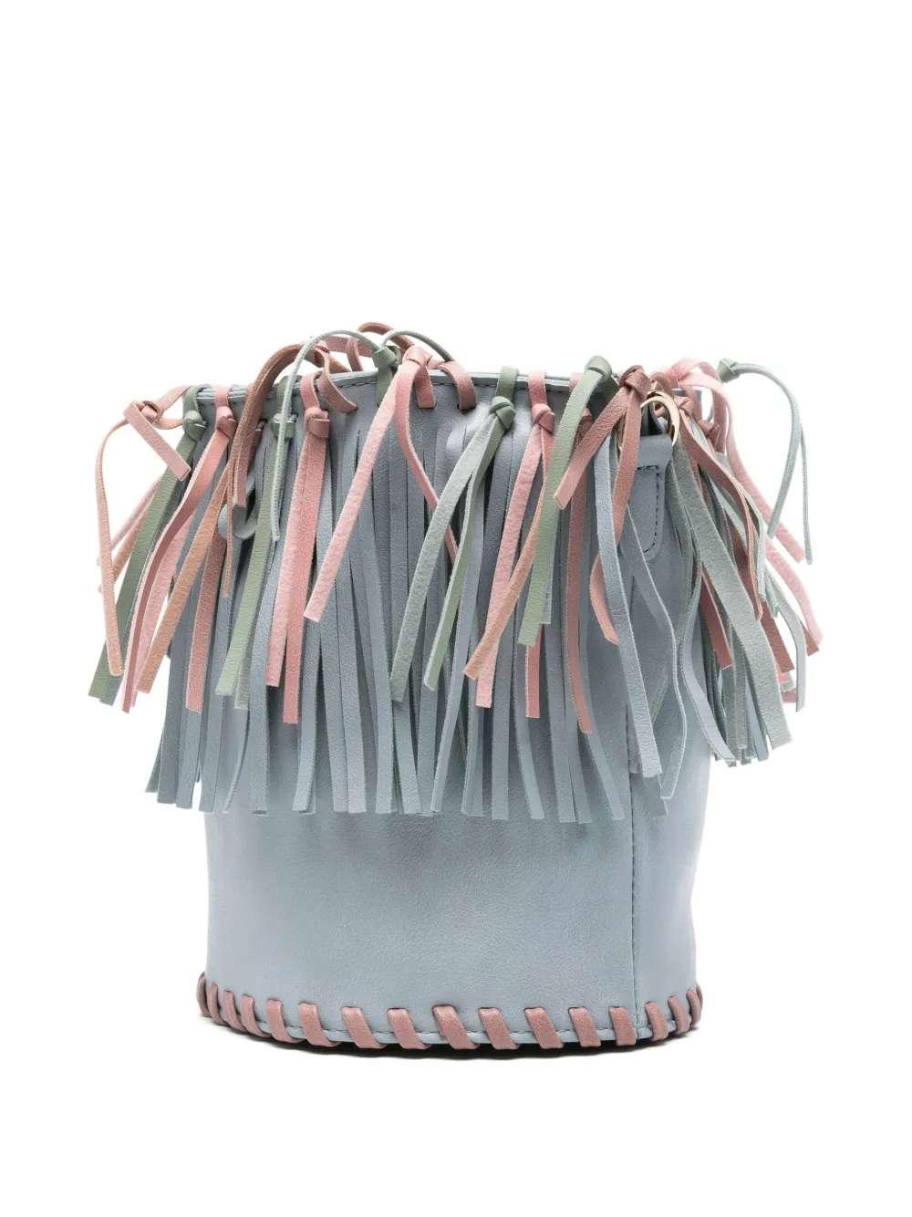 Stella McCartney Kids Bucket-tas met kwastje en franje Blauw