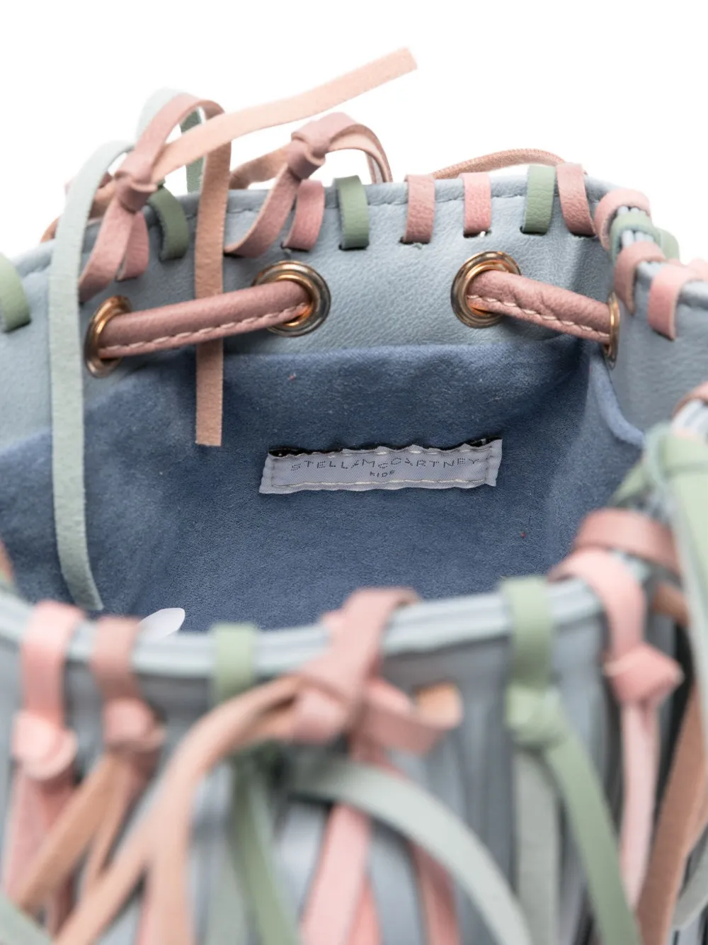 Stella McCartney Kids Bucket-tas met kwastje en franje Blauw