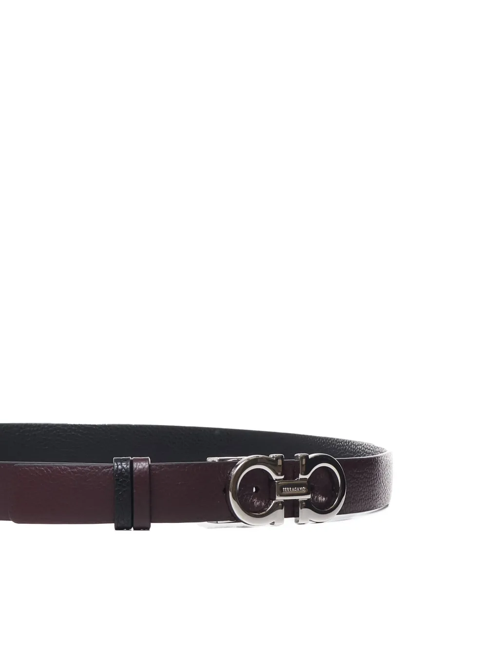 Ferragamo gancini buckle leather belt Rood