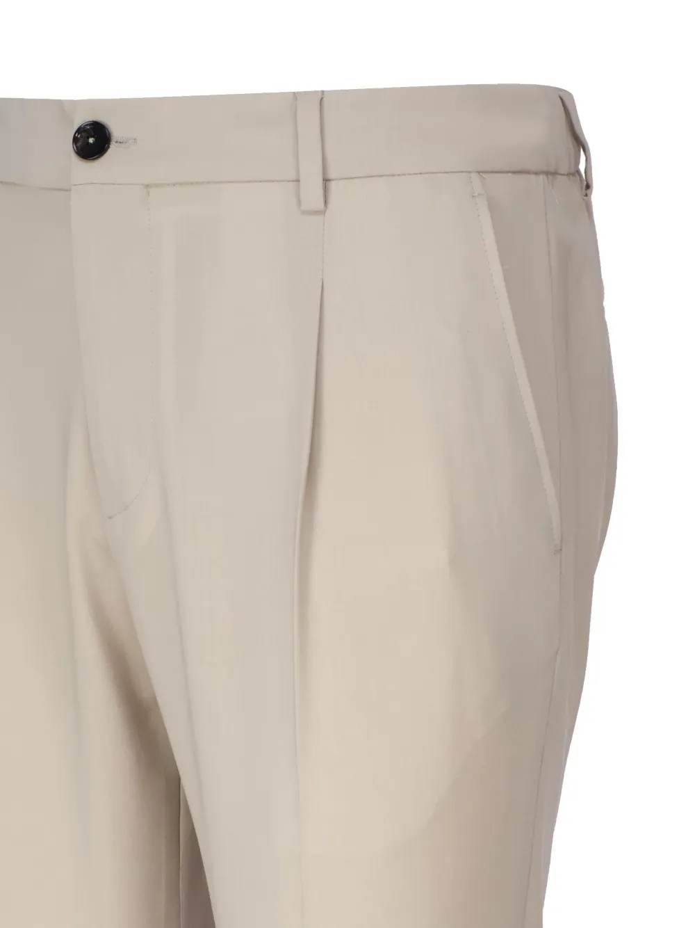 BE ABLE Broek met geplooide voorzijde Beige