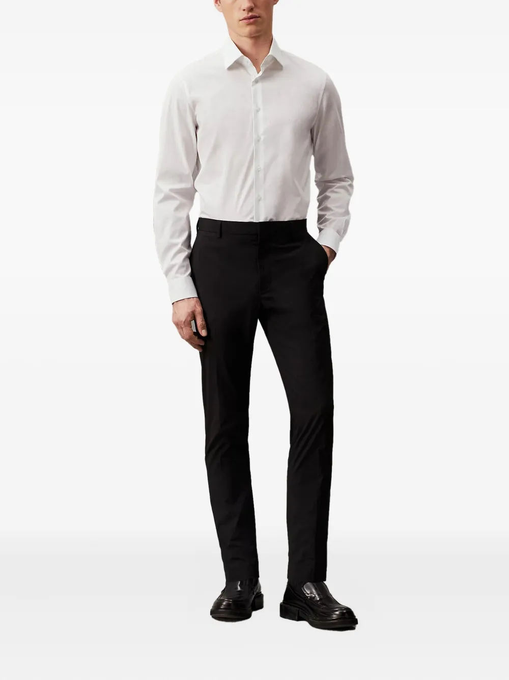 Calvin Klein logo-embroidered long-sleeve shirt | Image 2