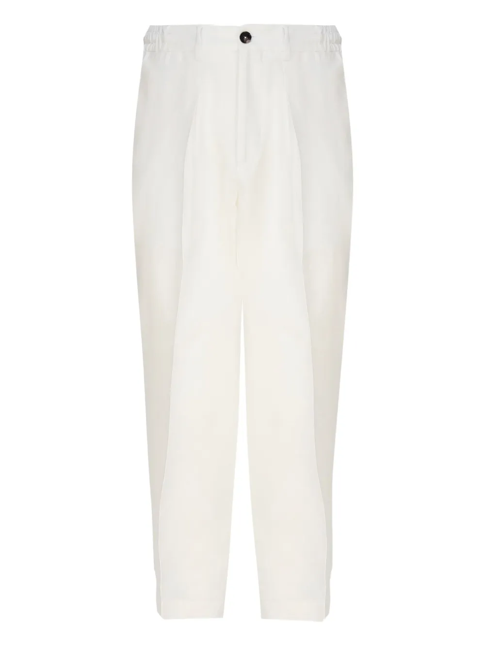 BE ABLE Geplooide linnen pantalon Wit