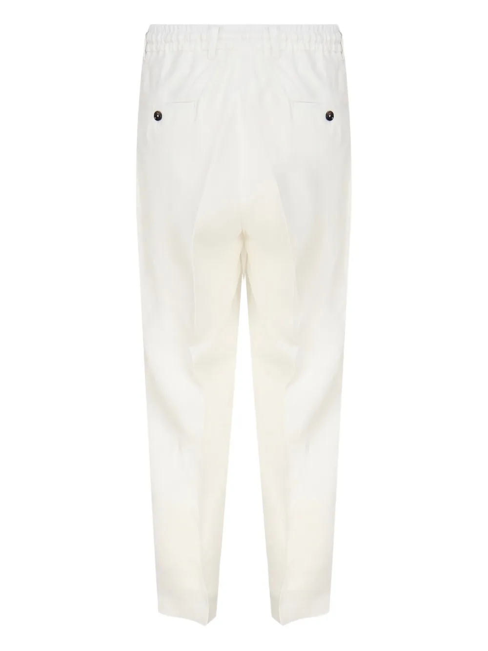 BE ABLE Geplooide linnen pantalon Wit