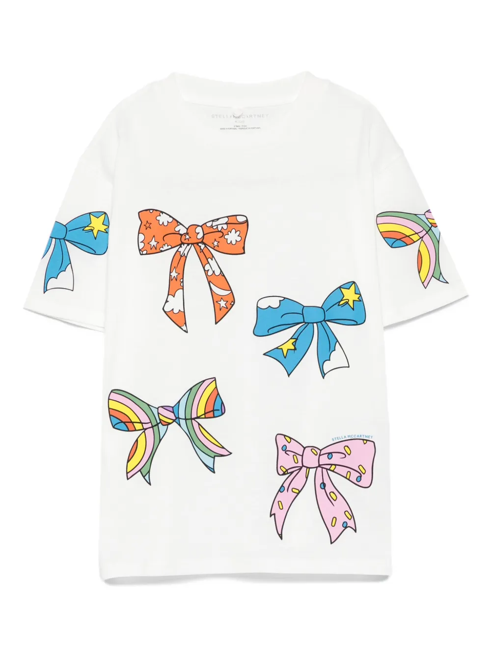 Stella McCartney Kids Katoenen T-shirt met print Wit